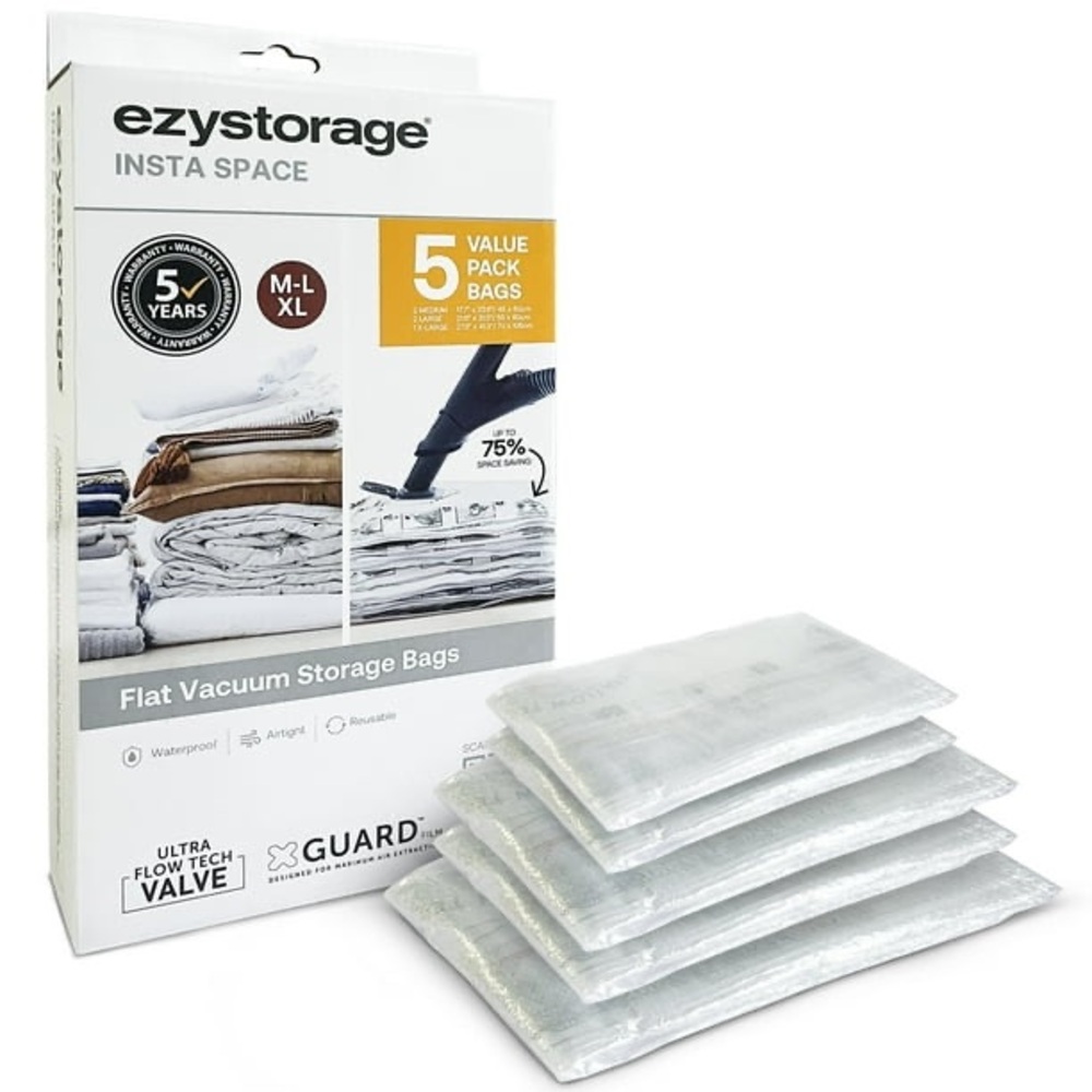 Ezystorage Insta Space Vacuum Storage Bags‎ - 5 Pack